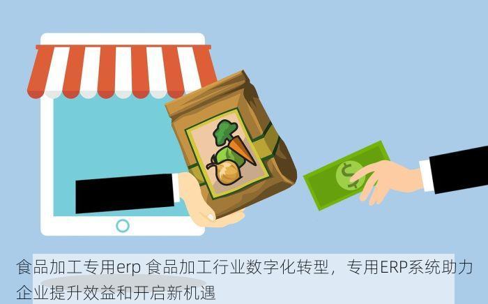 食品加工专用erp 食品加工行业数字化转型，专用ERP系统助力企业提升效益和开启新机遇