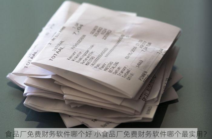 食品厂免费财务软件哪个好 小食品厂免费财务软件哪个最实用？