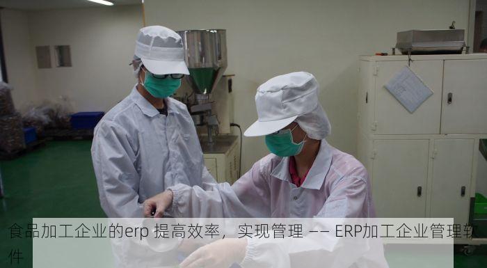 食品加工企业的erp 提高效率，实现管理 —— ERP加工企业管理软件